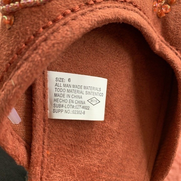 Vintage 90s Y2K Embellished Slide Sandals Size 6 Brown Clay NWT! Mixit - Picture 5 of 5